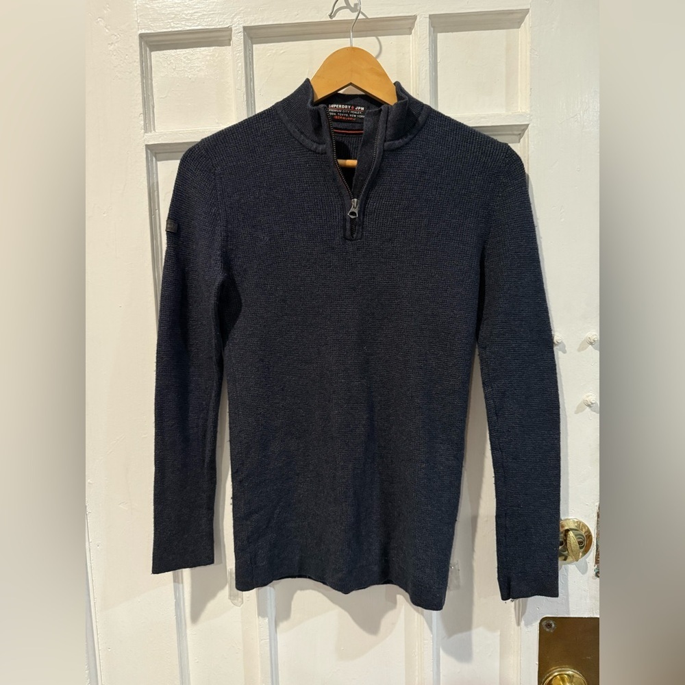 Superdry Dark Blue Zip-Up Sweater